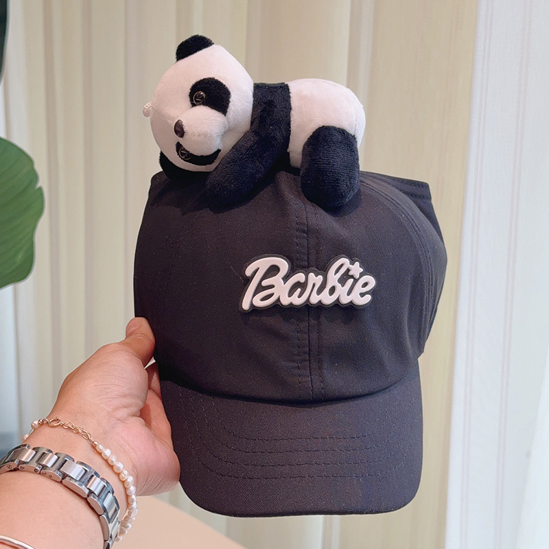 V888-ELOSUNG35342-202506251010-00 Cute Plush - Decorated Baseball Cap(black) - Image 1