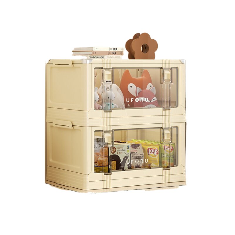 V888-ELOSUNG593-202019-00 Vintage Folding Storage Box Large 2-Layer - Image 1