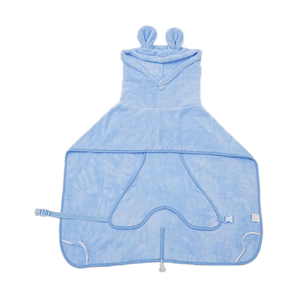 V888-EOSUNG31018-202505191142-00 Blue Hooded Dog Bathrobe - Super Absorbent, Adjustable Fit, Cozy Pet Towel (Size : XS) - Image 1