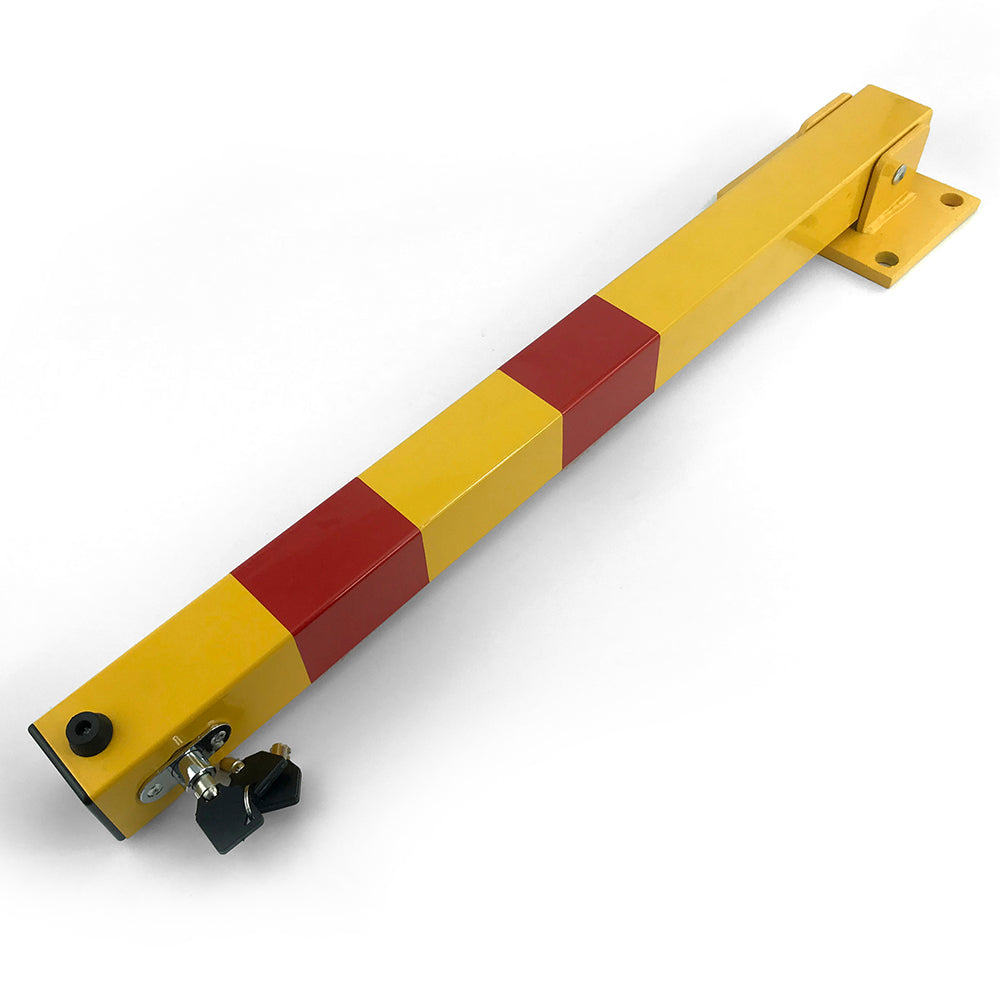 V891-HW-SPBBUN-X1-197682-00 Square Heavy Duty Fold Down Security Parking Post Lock Safety Barrier 3 Keys - Image 1