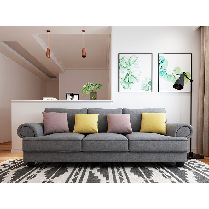 V912-22NVDL013-204683-00 The Cloud Nine 3-Seater Sofa Slate Grey - Image 1