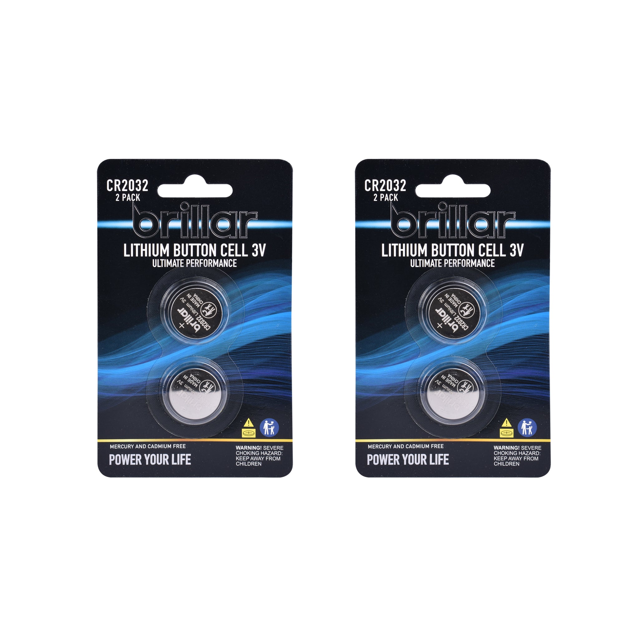 V915-BR0057-203683-00 Brillar CR2032 Lithium Button Cell 2pk - Image 1