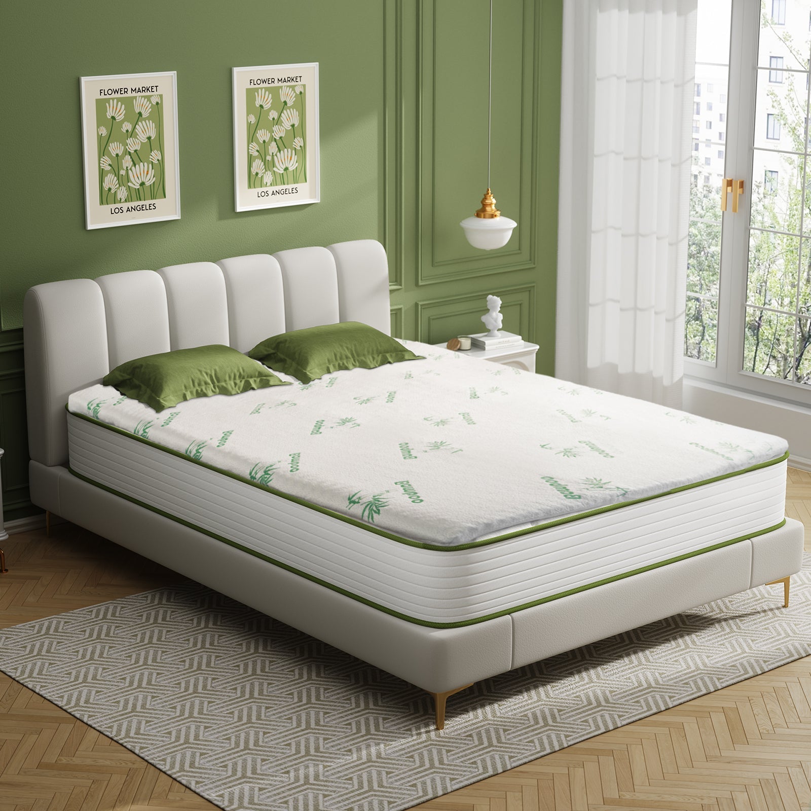 V915-MB0103-203251-00 8cm Memory Foam Mattress Topper with Bamboo Cover - King - Image 1
