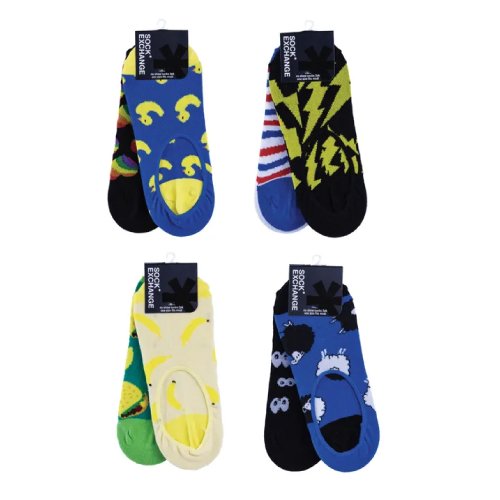 V915-SE0013-203721-00 8 Pairs Unisex Novelty No Show Sock Cotton #1 - Image 1