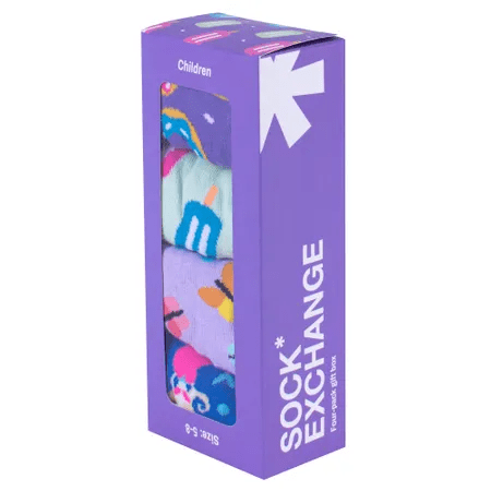 V915-SE0025-203796-00 Socks Gift Boxed 4 Pairs-Girls Assorted - Image 1