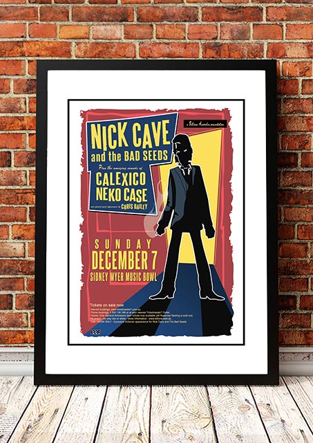 V967-A30443-A2-223729-00 Nick Cave and the Bad Seeds ‘Myer Music Bowl’ Melbourne, Australian Tour Poster 2003 - Framed A2 - Image 1