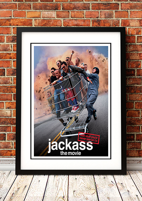 V967-CMP33-A2-202504140935-00 Jackass: The Movie Cult Movie Poster! - Framed A2 - Image 1