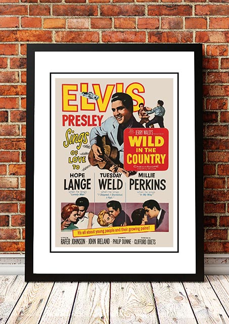 V967-EP0433-A3-202504140911-00 Elvis 'Wild in the Country' Framed Movie Poster! - Framed A3 - Image 1