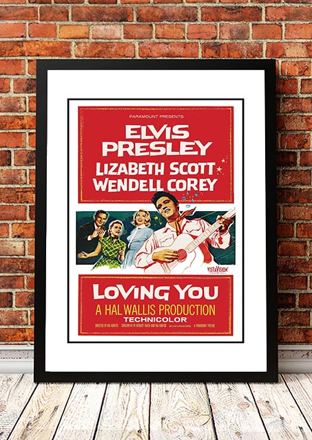V967-EP0434-A2-202504140912-00 Elvis 'Loving You' Framed Movie Poster! - Framed A2 - Image 1