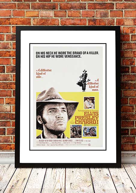 V967-EP0441-A4-202504140917-00 Elvis 'Charro' Framed Movie Poster! - Framed A4 - Image 1