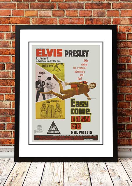 V967-EP0444-A3-202504140920-00 Elvis 'Easy Come, Easy Go' Framed Movie Poster! - Framed A3 - Image 1