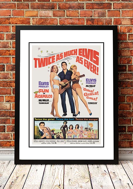 V967-EP0446-A3-202504140921-00 Elvis 'Fun In Acapulco' Framed Movie Poster! - Framed A3 - Image 1
