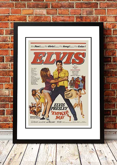 V967-EP0458-A3-202504140931-00 Elvis 'Ticke Me' Framed Movie Poster! - Framed A3 - Image 1