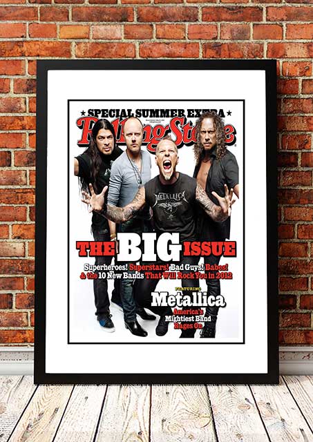 V967-RSM31-A3-202504140942-00 Metallica' Rolling Stone Magazine Cover! - Framed A3 - Image 1