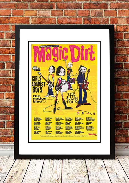 V967-SS0454-A3-202504150922-00 Magic Dirt ‘City Crash’ Australian Tour Poster 2000 - Framed A3 - Image 1