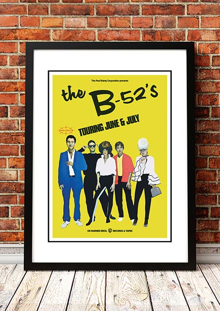 V967-SS0470-A3-202504281217-00 The B-52’s ‘Australian Tour’ Poster 1980 - Framed A3 - Image 1