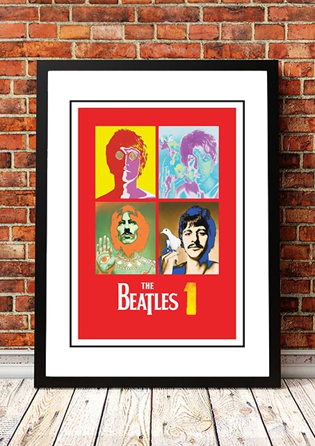 V967-SS0471-A2-202504150936-00 The Beatles ‘1’ In Store Promotional Poster 2000 - Framed A2 - Image 1