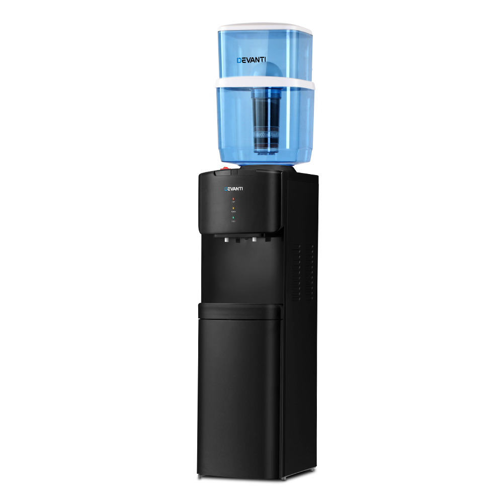 WD-5212-22BP-BK-202503061010-00 Devanti Water Cooler Dispenser Stand 22L Bottle Black - Image 1
