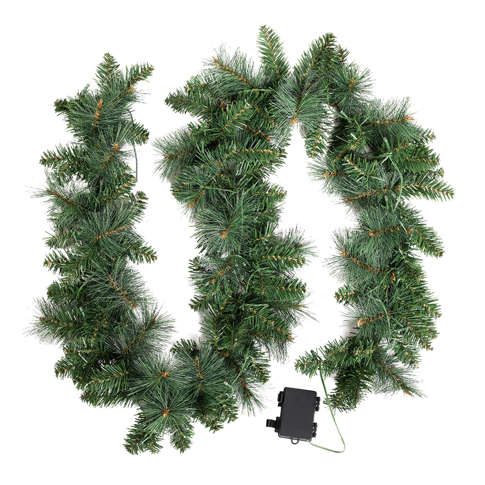 XM-TR-GAR-6FT-LED-86878-00 Jingle Jollys 1.8m Christmas Garland with LED lights Party Xmas Decorations - Image 1