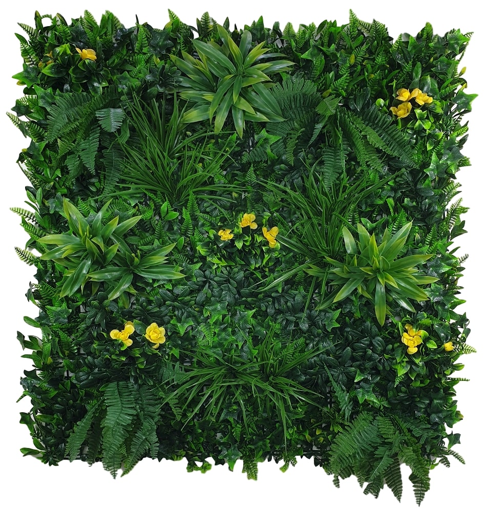 tropical_yellow_rose_green_wall_clipped_rev_1_3 Yellow Rose Vertical Garden / Green Wall UV Resistant Sample - Image 1