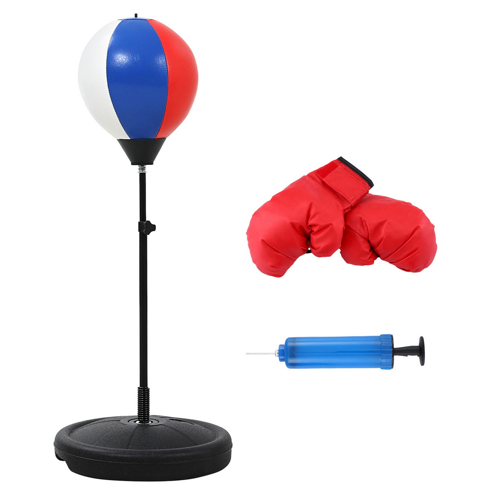 BOXING-A-KID-BL-202509031810-00 Everfit Kids Punching Bag Stand Set Adjustable 76-112cm with Gloves & Pump - Image 1
