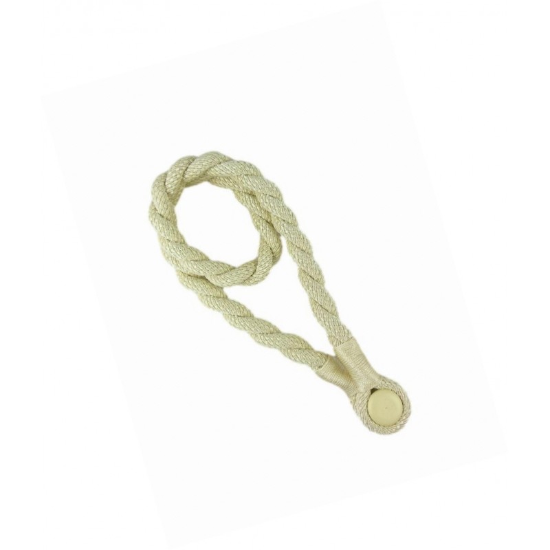 V1008-45510-09-202508121405-00 Magnetic weaved rope tieback Cream - Image 1