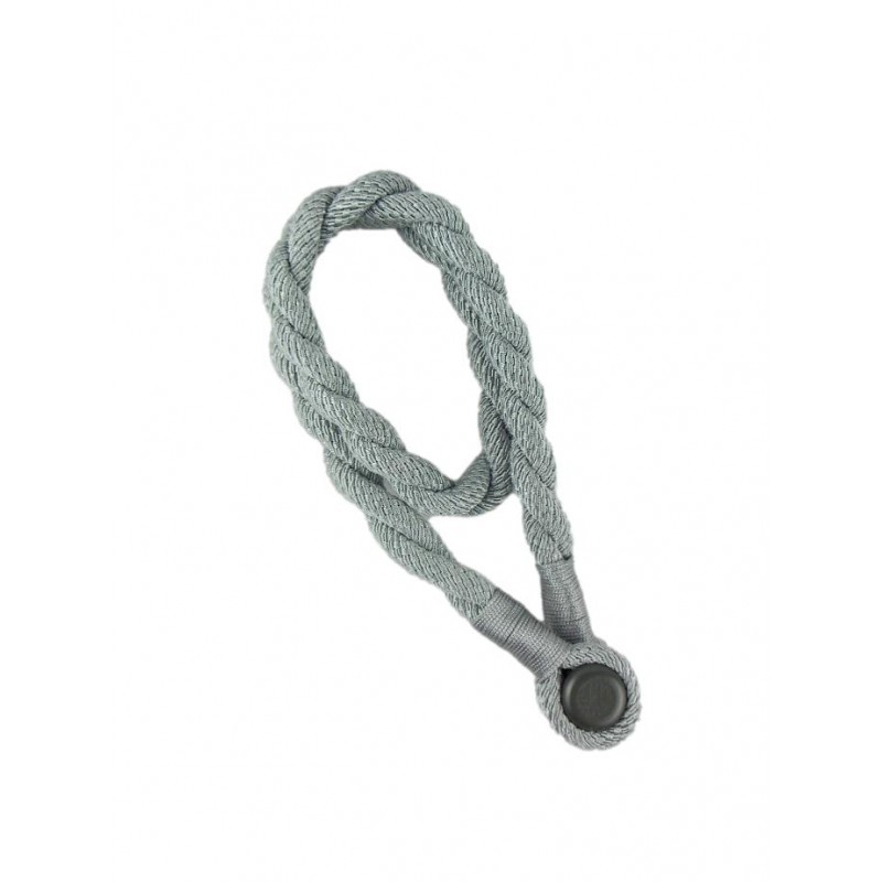 V1008-45510-30-202509090910-00 Magnetic weaved rope tieback Grey - Image 1