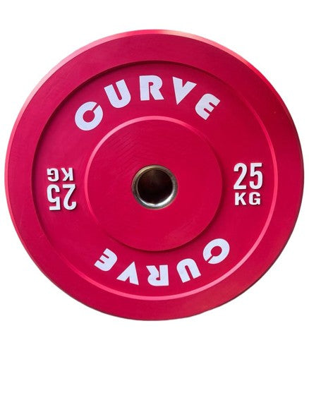 V1012-CURVE-SKU-135-202509231830-00 Curve Fitness Olympic Coloured Bumper Plates 50kg (2X25kg) - Image 1