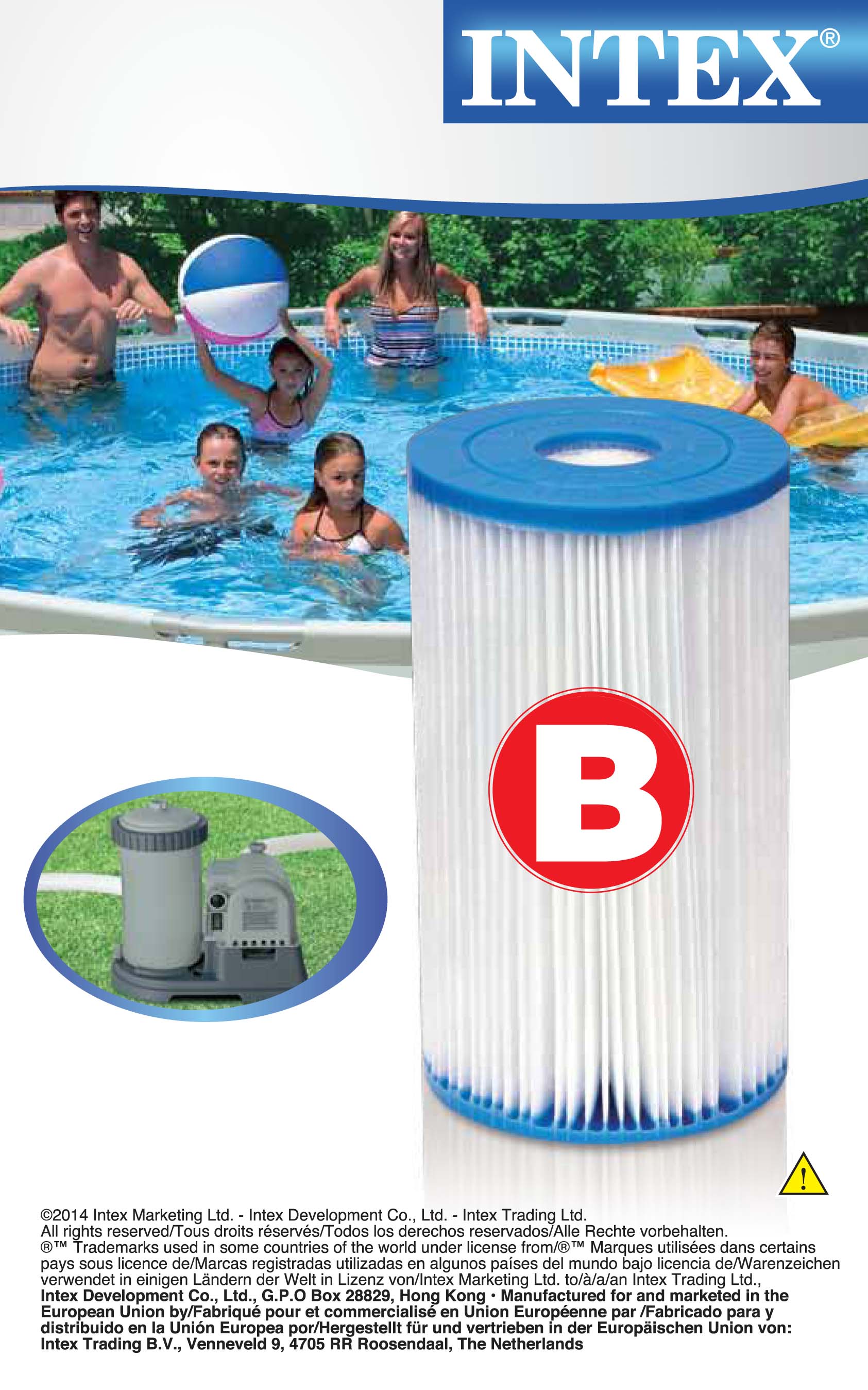 29005 op Intex Filter Cartridge replacement Size B INTEX FILTER PUMP 29005 - Image 1