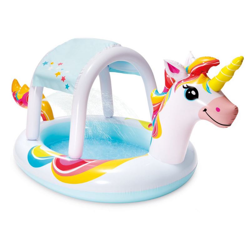V1032-IXUNICORNPOOL-58435-202508200925-00 Intex Sun Shade Unicorn Inflatable Spray Pool 58435 - Image 1