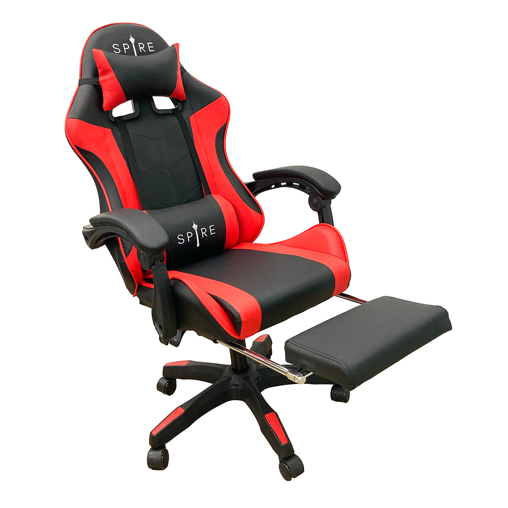 V1032-SP-ZINCGAMINGCHAIR_813A_RB-202508201010-00 Spire Zinc Adjustable Gaming/Office Chair Red And Black 813A - Image 1