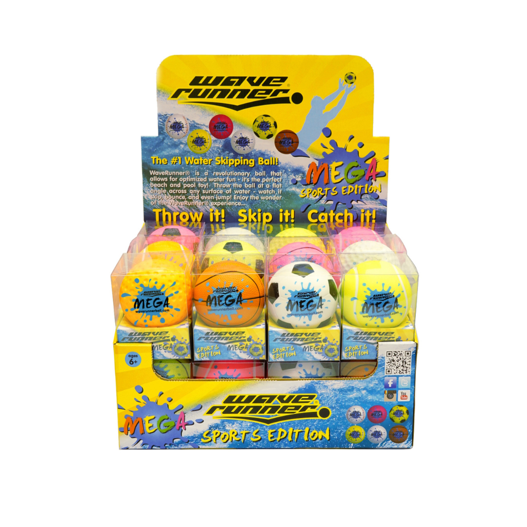 V1032-WR-MEGASPORTBALL-WR800B-SPT-202508201010-00 WAVE RUNNER MEGA SPORT BALL 9CM ASST - WR800B-SPT� - Image 1