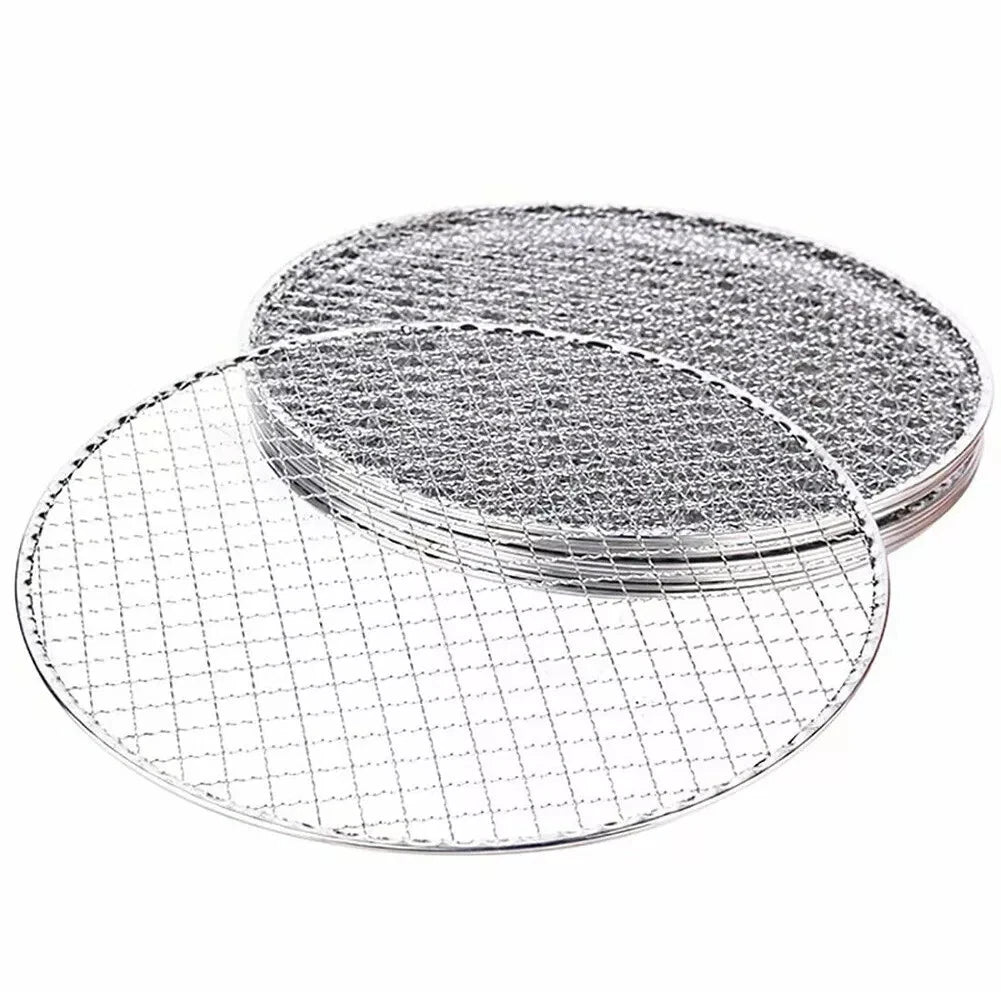 V1060-GM28-202508141935-00 Samland 28CM BBQ Grill Mesh Fish Meat Round Net Mat Barbecue Pad for Camping - Image 1