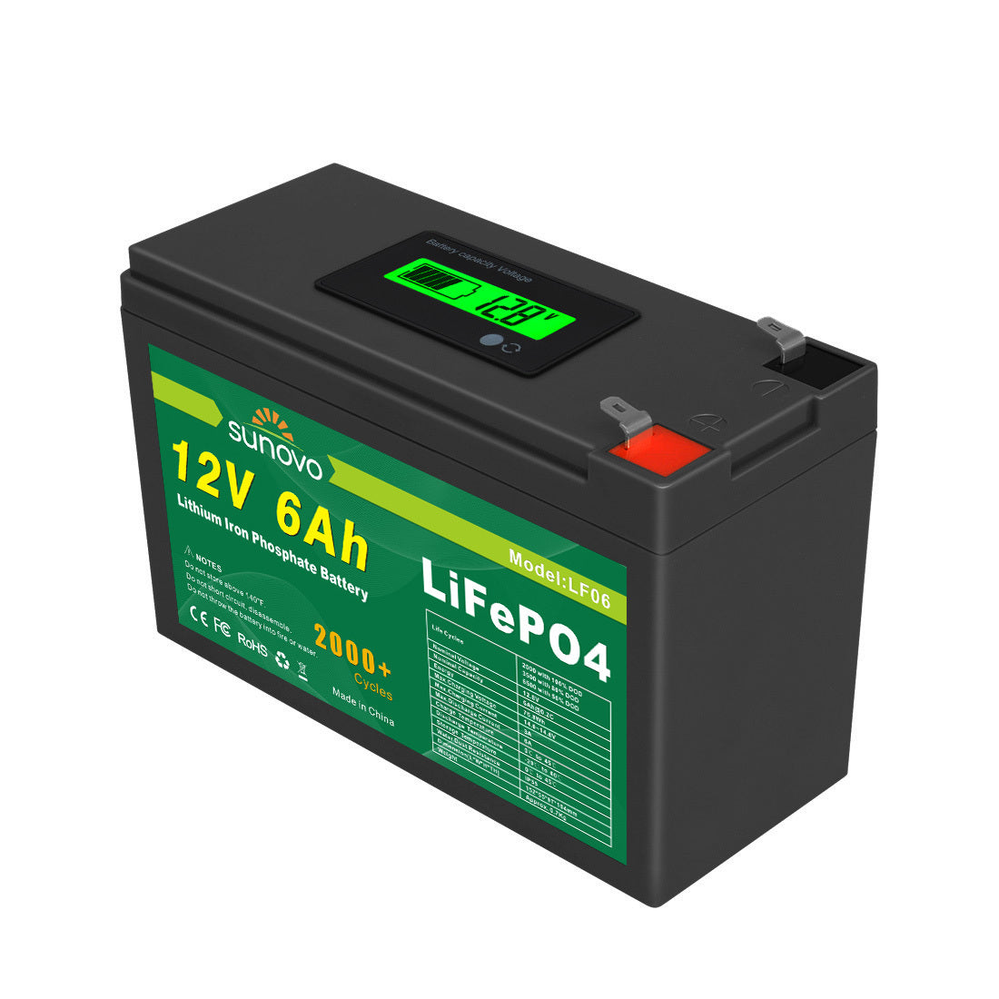 V1060-LF06-202508141940-00 Samland 12V 6AH Deep Circle Lifepo4 Lithium Battery Rechargeable - Image 1