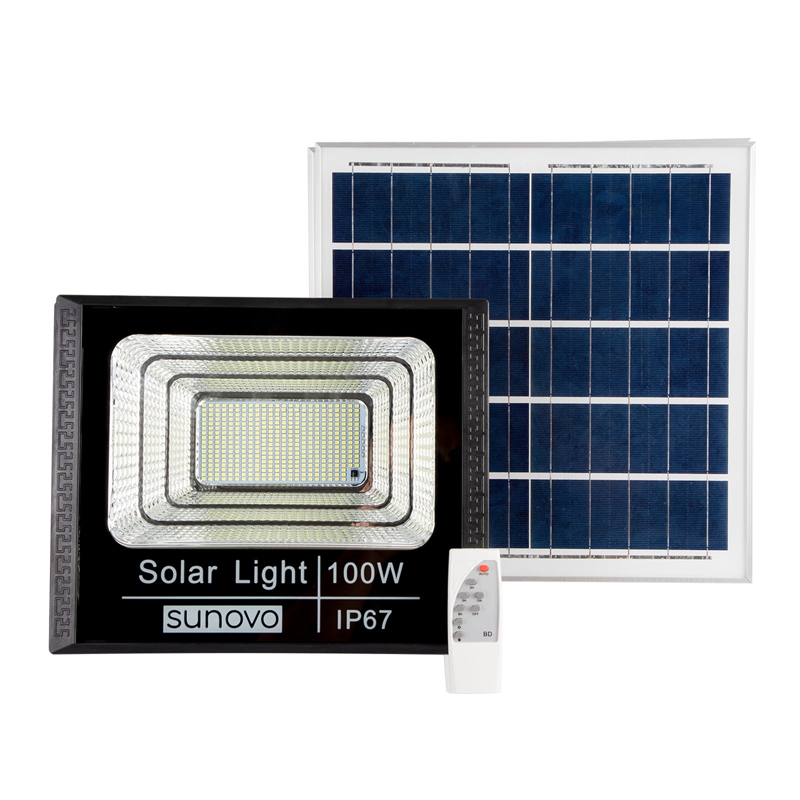 V1060-SFL100W-202508141955-00 Samland 297 Led Solar Flood Light Outdoor with Remote Control 100W Cold White - Image 1