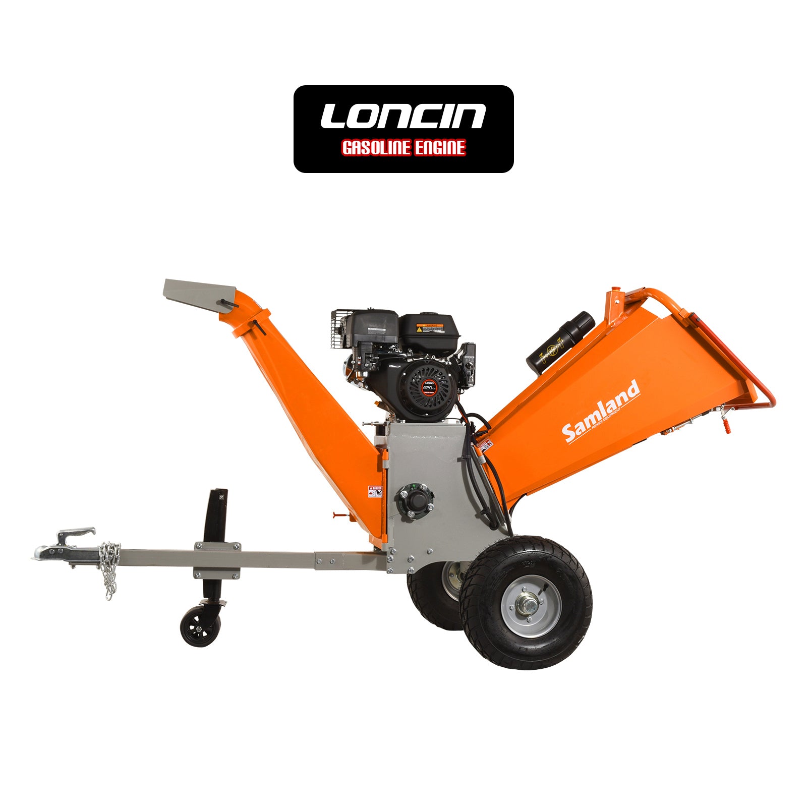 V1060-WC420-202508141953-00 Samland 15hp Loncin Gasoline Engine Powered Tree Branch Wood Chipper Shredder (WC420) - Image 1