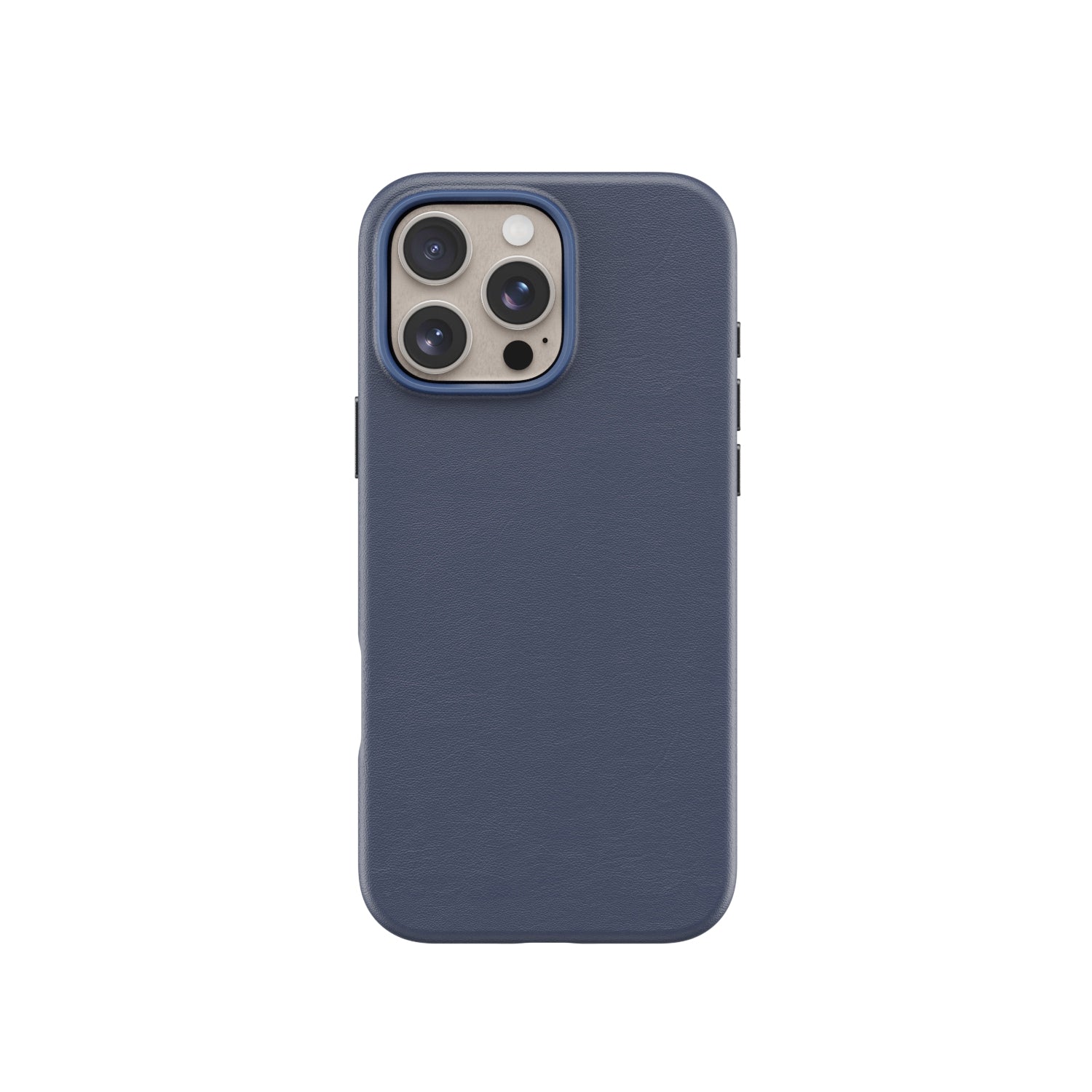 V1090-CASLOVLEAIPN13-NAV-202509100904-00 Lovefone Genuine Crafted Leather Case iPhone 13 Navy - Image 1
