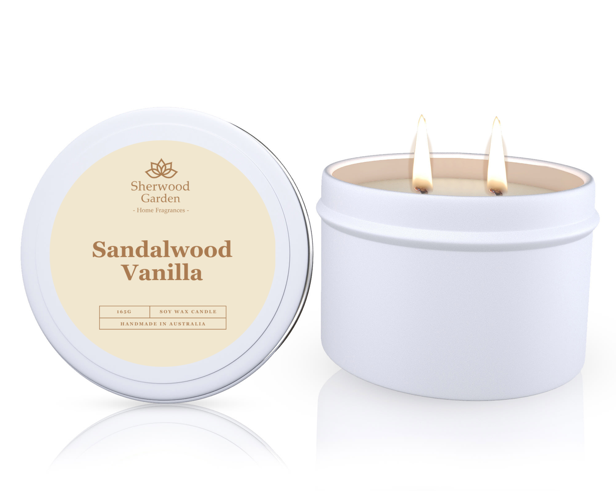 V1108-SGHFSWCT165-SV-202509170830-00 Sandalwood Vanilla Soy Candle Tin 165g - Image 1