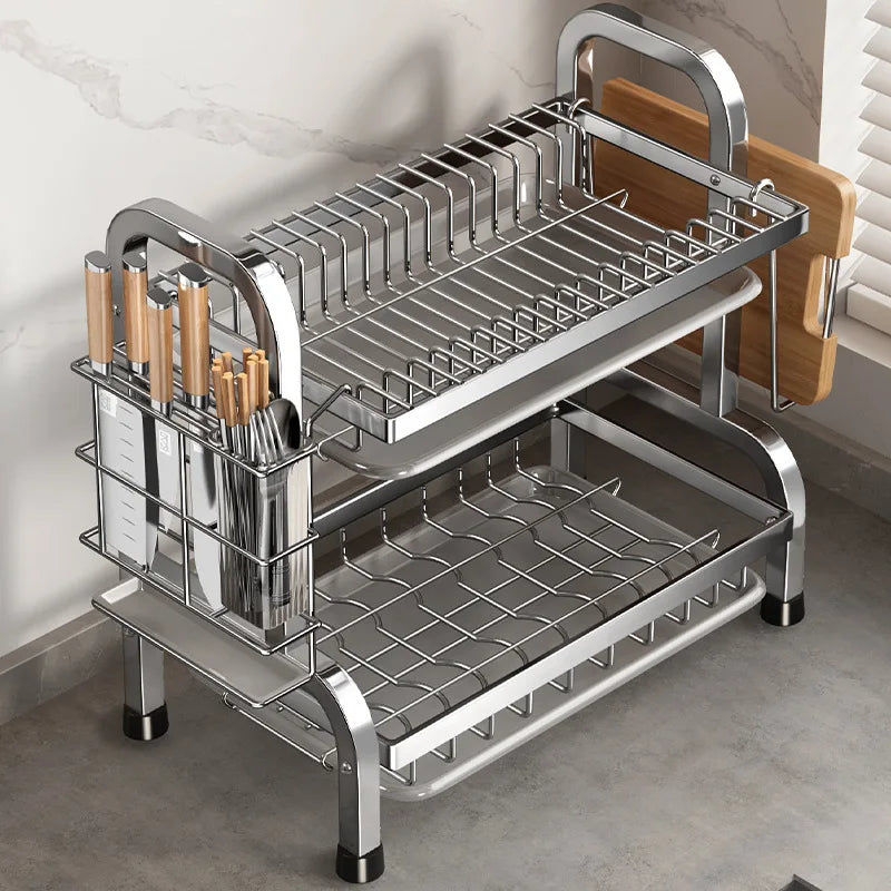 V178-62198-202508050855-00 Compact Rust-Proof Dish Drying Rack Set - Image 1