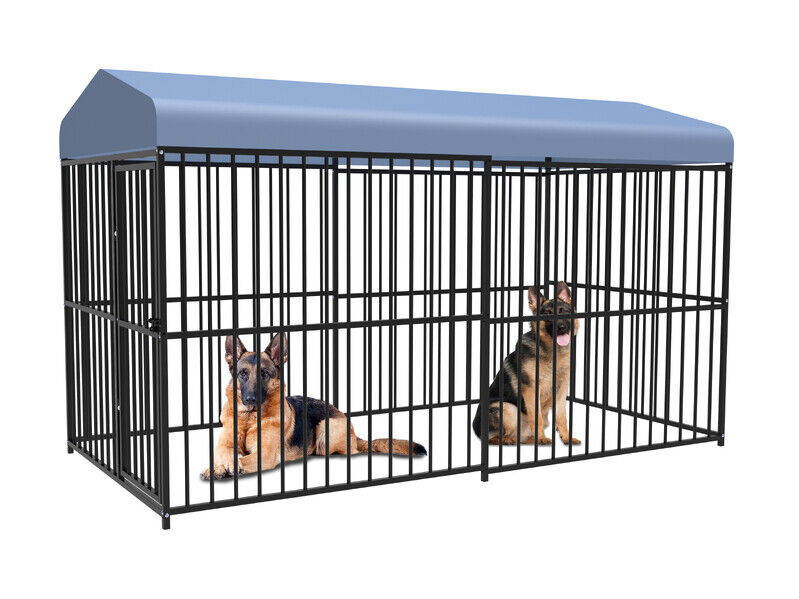 V178-66731-202508050955-00 Pawhub Heavy Duty Dog Cage Black Metal Kennel Indoor Outdoor 3M - Image 1