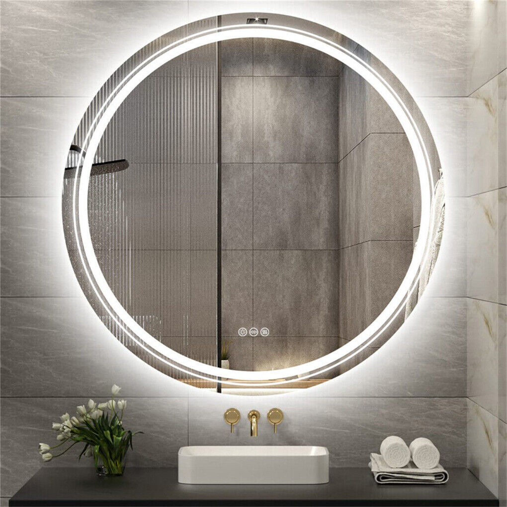 V178-66748-202508050955-00 60cm LED Bathroom Mirror Anti-fog Circle Backlit HD - Image 1