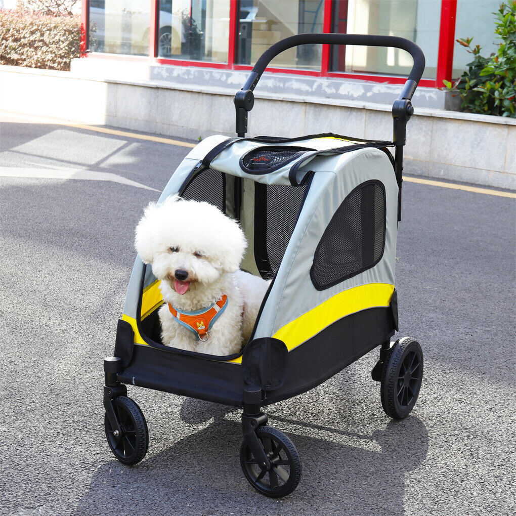 V178-66840-202508051010-00 Dog Stroller Foldable Pet Travel Cart M Size - Image 1