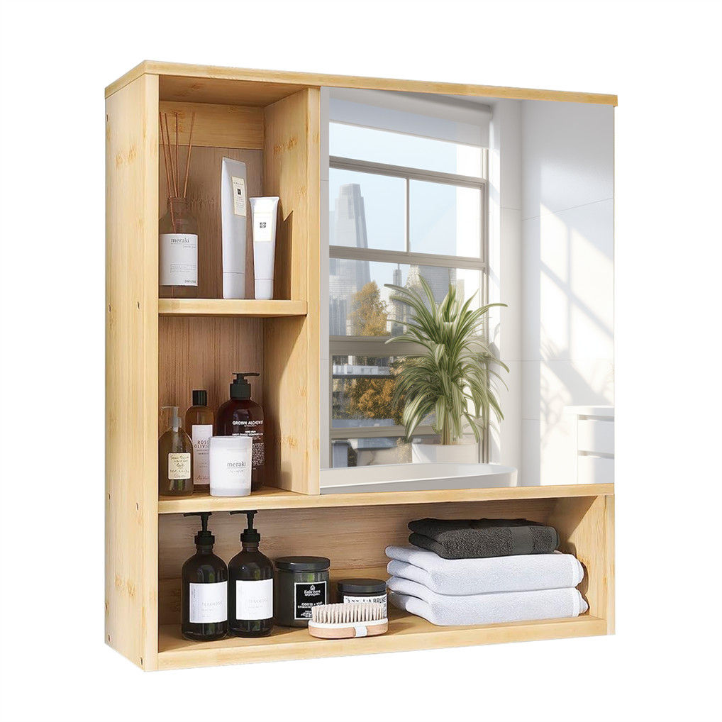 V178-67005-202508050953-00 Wall Cabinet Bathroom Mirror Storage Medicine 55.5cm - Image 1