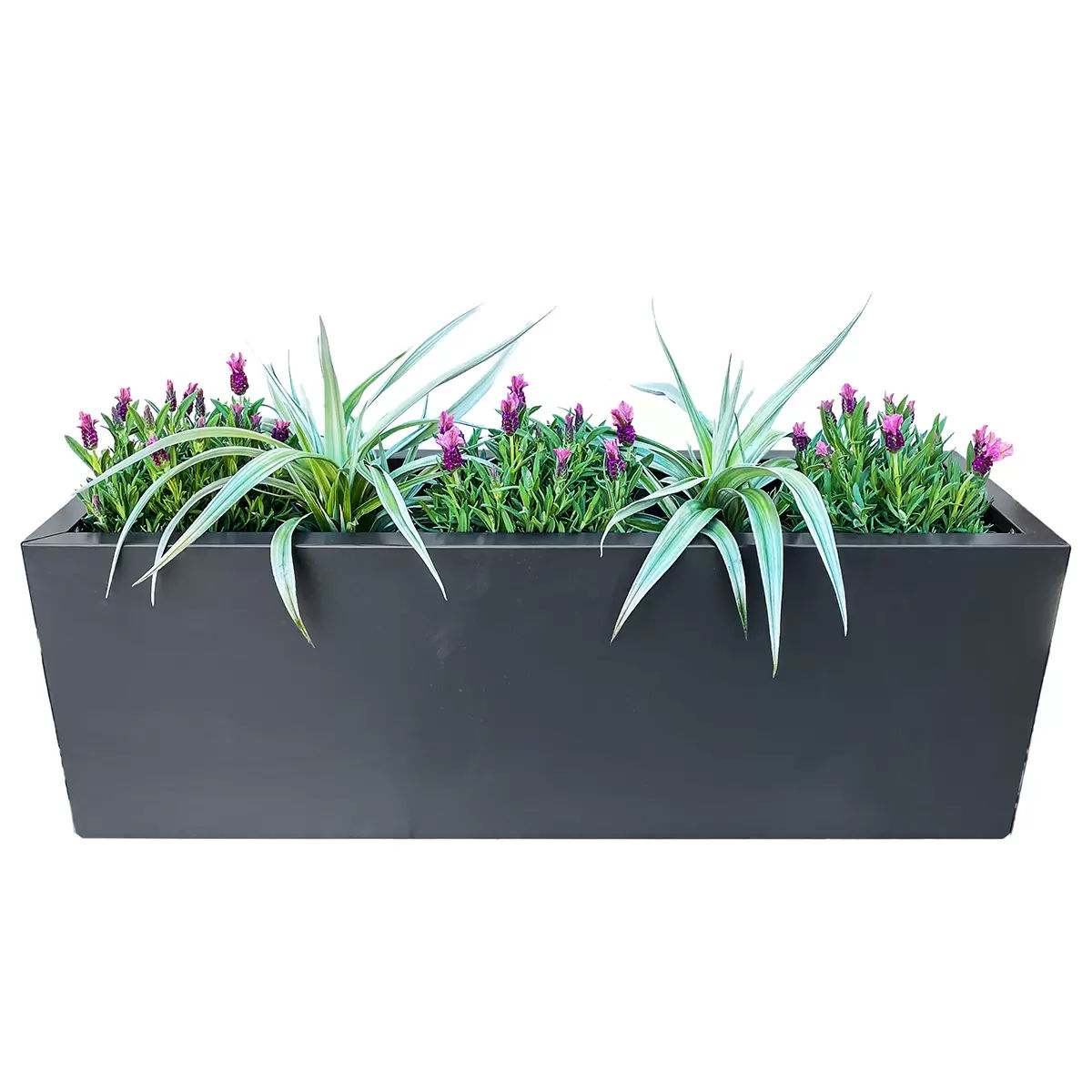 V178-67260-202508051030-00 Metal Designer Planter Box 900 x 300 x 300mm Charcoal - Image 1