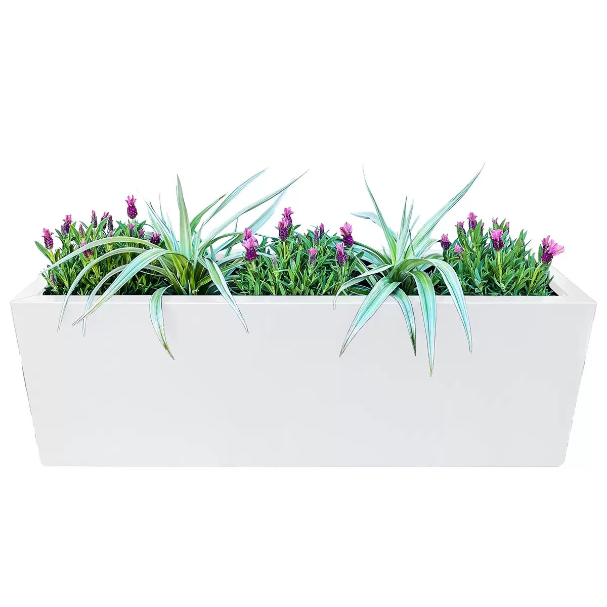 V178-67261-202508051030-00 Metal Designer Planter Box 900 x 300 x 300mm Vibrant White - Image 1