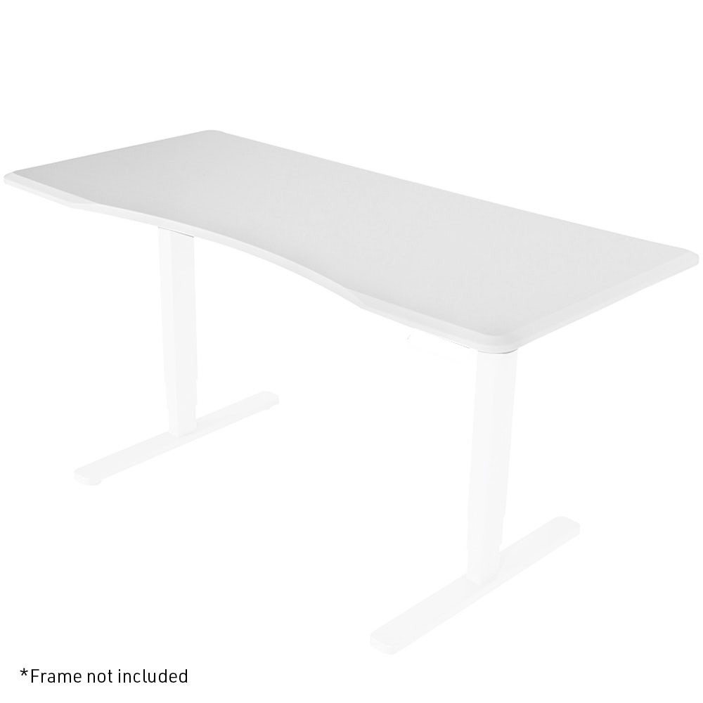 V219-FURDTAFORA5WT-202508111525-00 FORTIA 150x70cm Desktop, for a Height Adjustable Desk, Arched Front Design, Premium MDF, White - Image 1