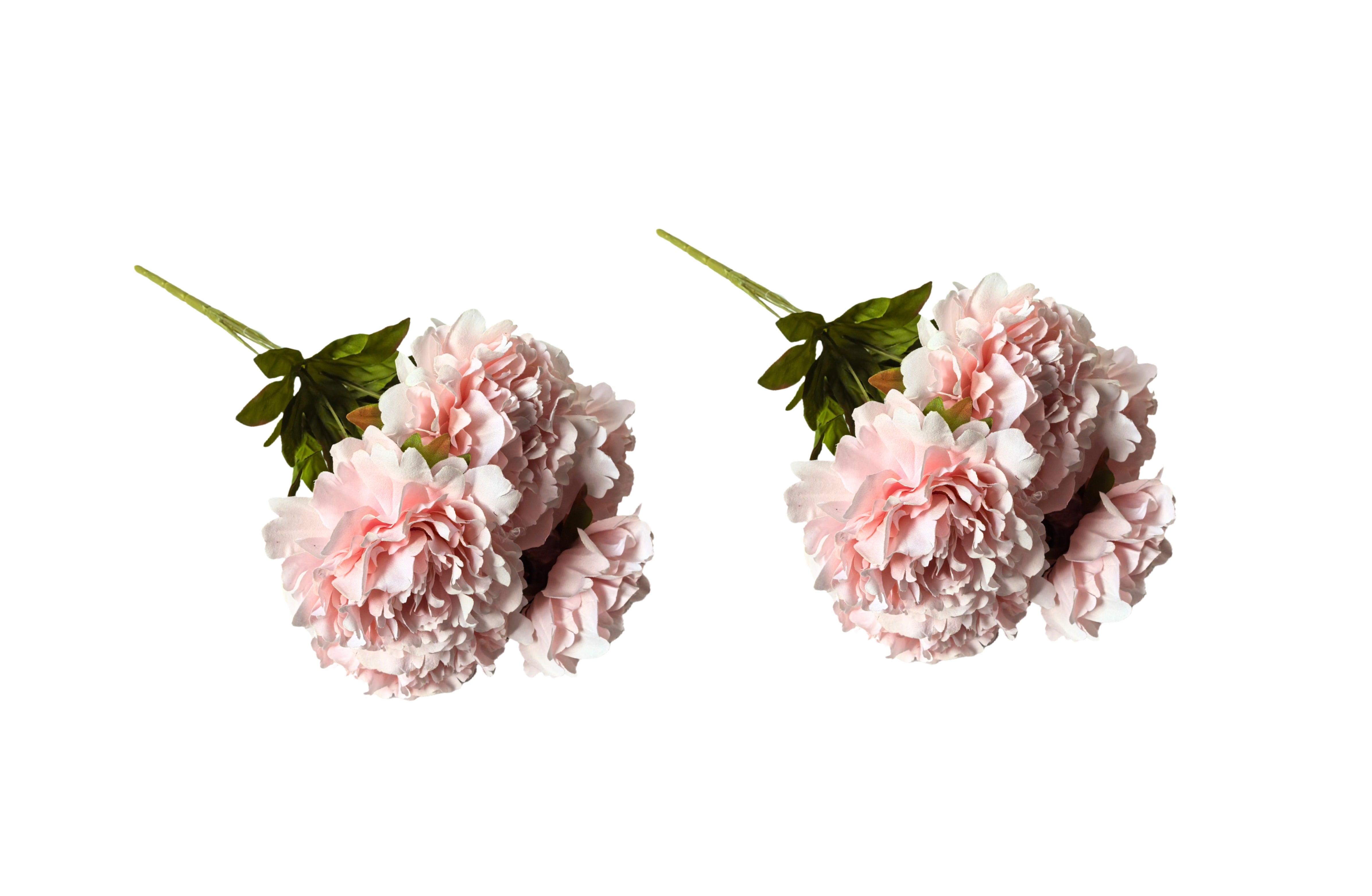 V292-HD-PLANT-BLOOMPEONY-45CM-SOFTPINK-SO2-202509031648-00 Artificial Bloomed Peony Bunch – Set of 2 Bunches – 45cm with 5 Flowers Each - Soft Pink - Image 1
