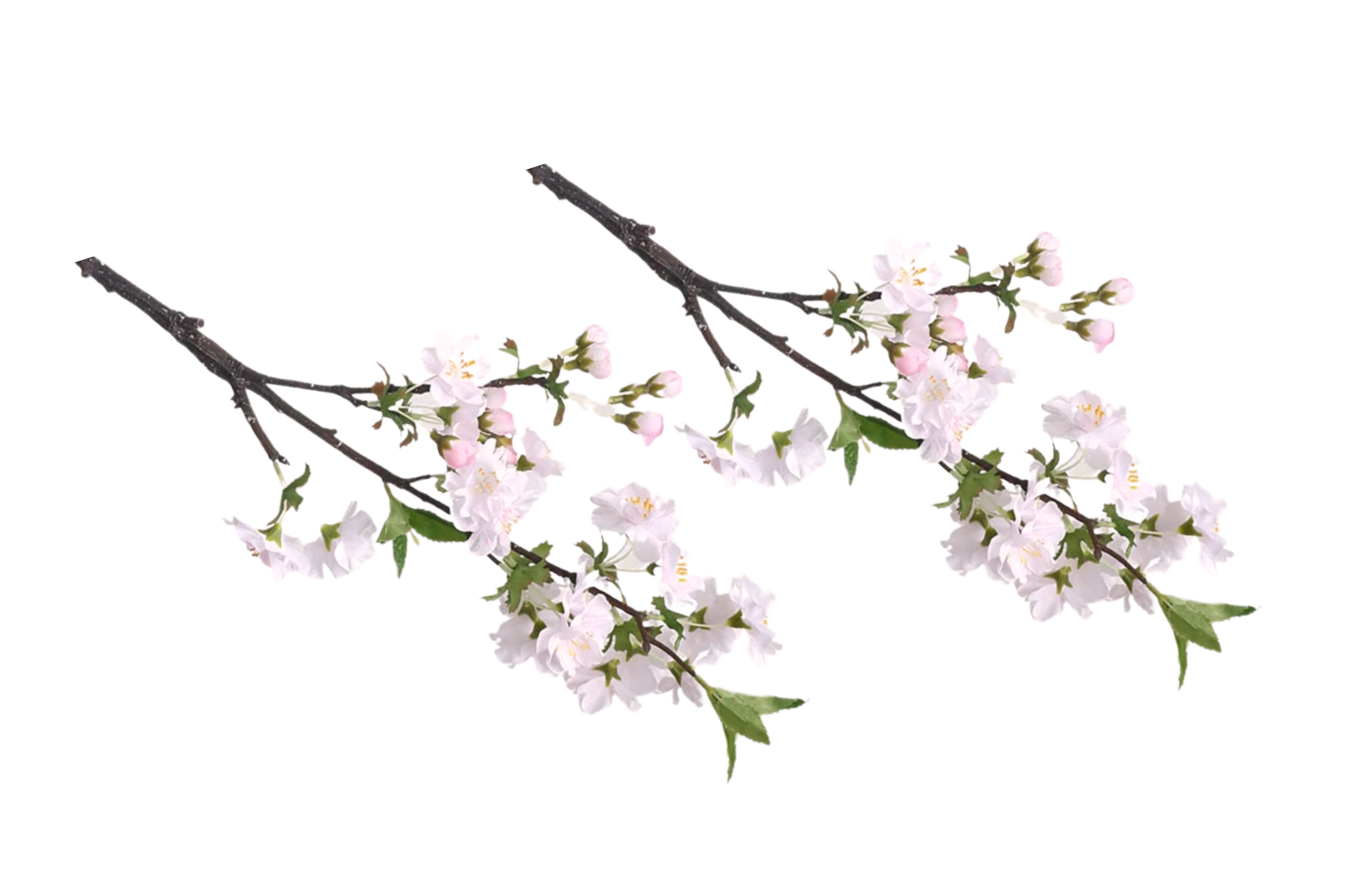 V292-HD-PLANT-CHERRYBLOSS-49CM-LIGHTPINK-SO2-202509031642-00 Artificial Single Stem Cherry Blossom 49cm - Soft Pink - Set of 2 Bunch - Image 1