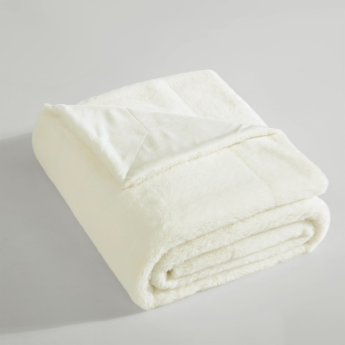 V442-INT-THROW-BENZFAUXFUR-CREAM-RE-202507031603-00 Ardor Benz Faux Fur Soft Plush Throw Rug 130x170cm Cream - Image 1