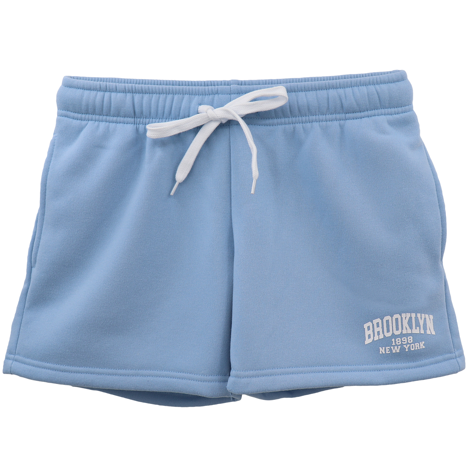 V474-700297-202507050130-00 Women's Casual Fleece Shorts Sweat Athletic Track Pants w Elastic Wasit Pockets, Blue, M - Image 1